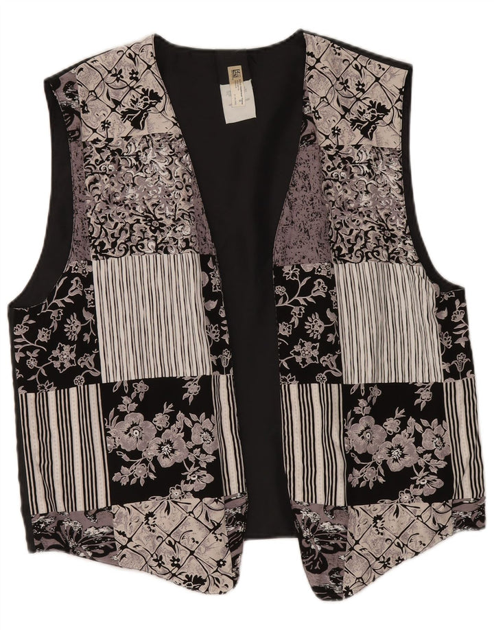 Kamizelka damska Vintage UK 18 XL Wielobarwny patchworkowy poliester