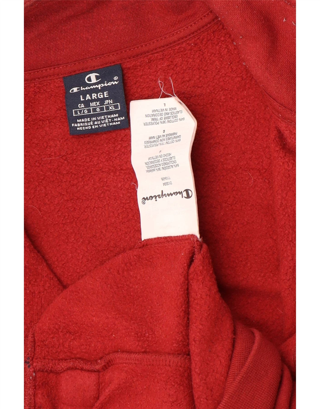 Kurtka męska dresowa Champion, duża, czerwona, bawełniana