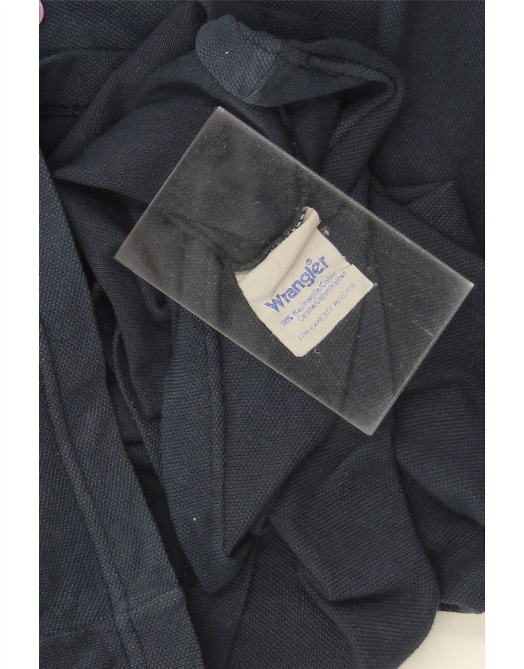 WRANGLER Mens Polo Shirt XL Navy Blue Cotton