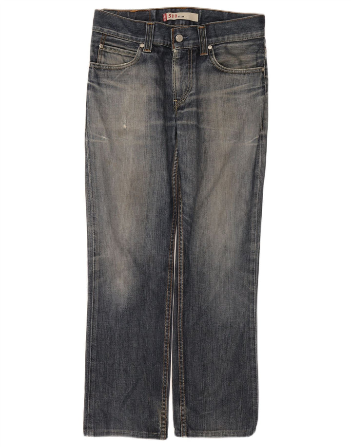Damskie jeansy Levi's 511 Slim W32 L28 Granatowa bawełna