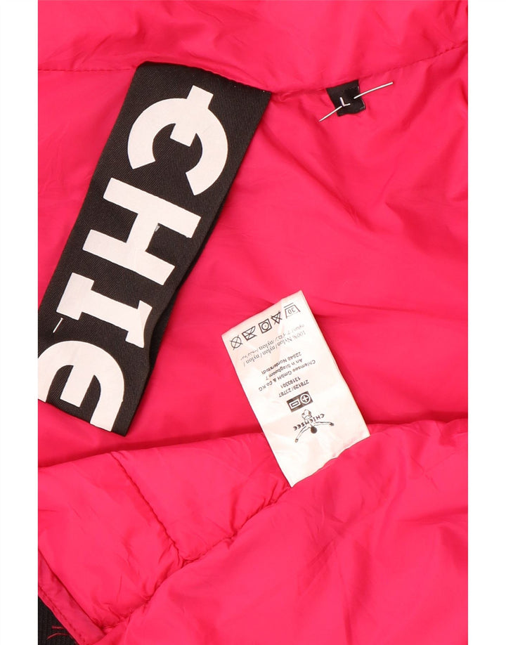 Damska ocieplana kurtka Chiemsee UK 16, duża, różowa, nylonowa