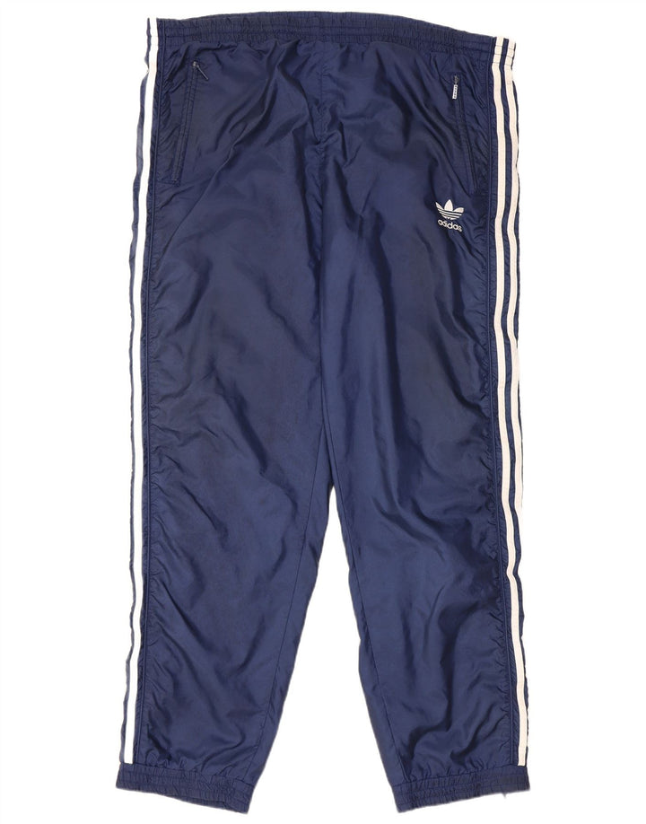 Męskie spodnie dresowe Adidas UK 40 Średni granatowy poliamid