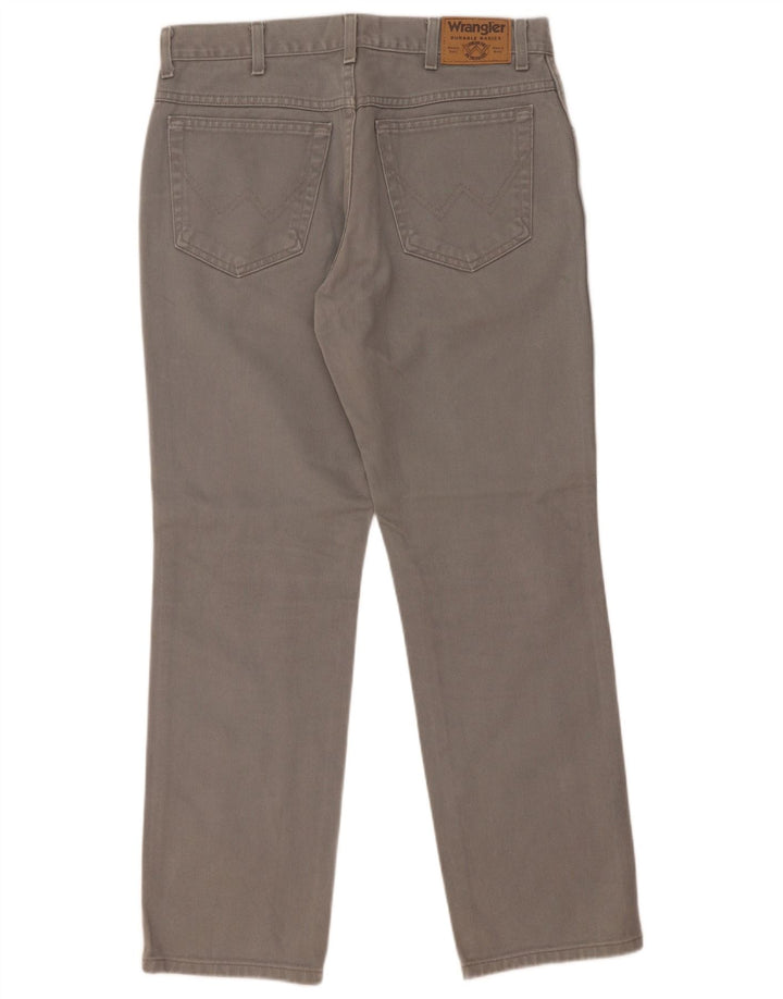 Męskie jeansy Wrangler o prostym kroju W34 L30, szare, bawełniane