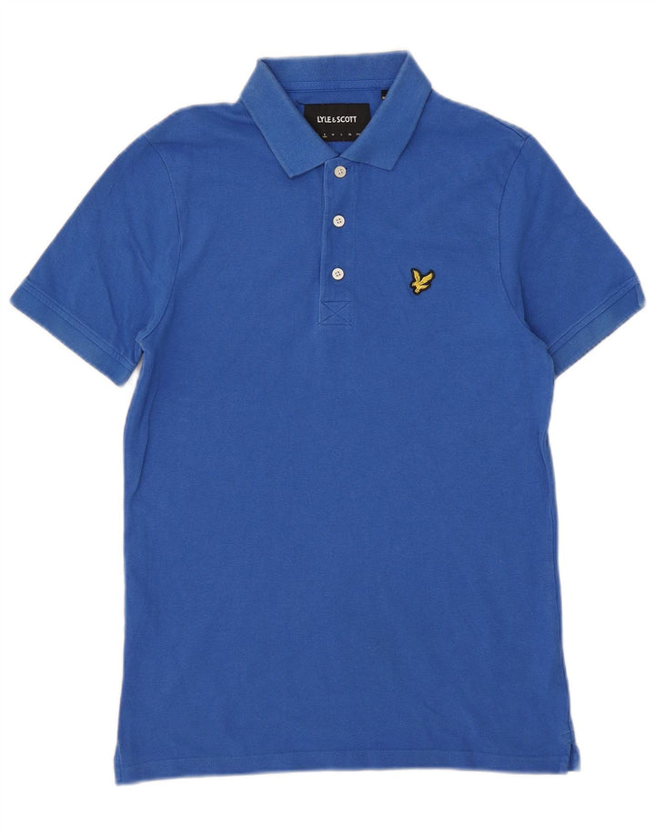 Męska koszulka polo Lyle & Scott, mała, niebieska, bawełniana