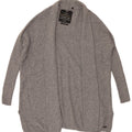Damski sweter oversize Superdry z otwartym kardiganem UK 2 2XS Szary nakrapiany
