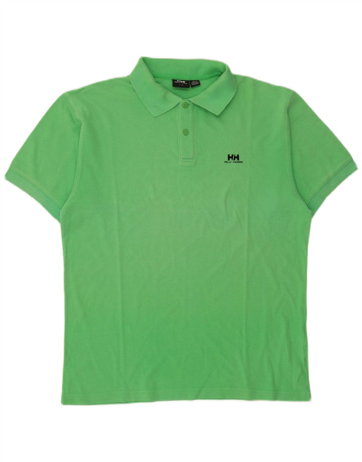 Męska koszulka polo Helly Hansen, duża, zielona, bawełniana