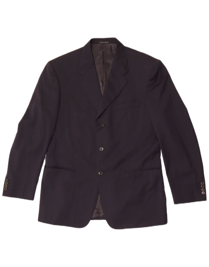 Cerruti 1881 Męska marynarka zapinana na 3 guziki IT 52 XL Granatowa wełna