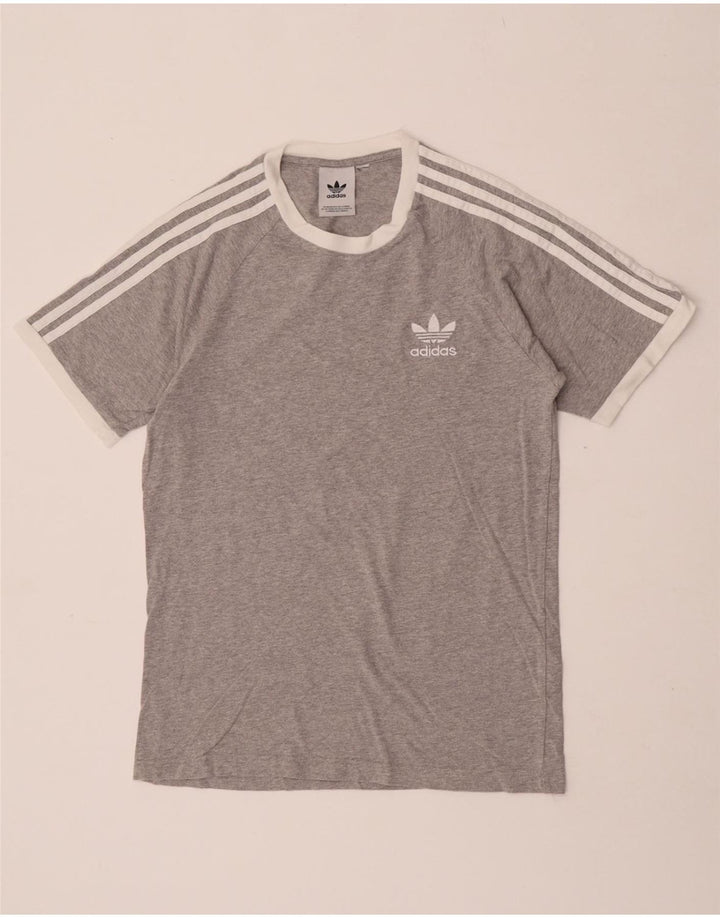 Adidas Męski T-Shirt Top Mały Szary Nakrapiany