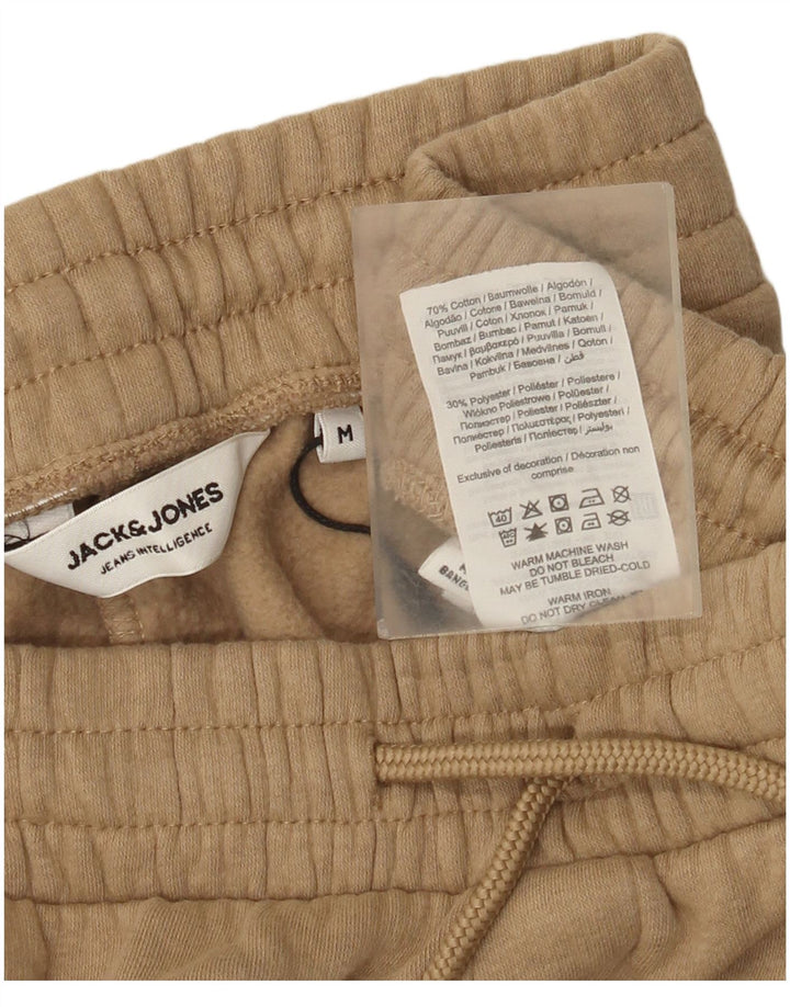 Męskie spodnie dresowe Jack & Jones, joggery, średnio beżowe, bawełniane