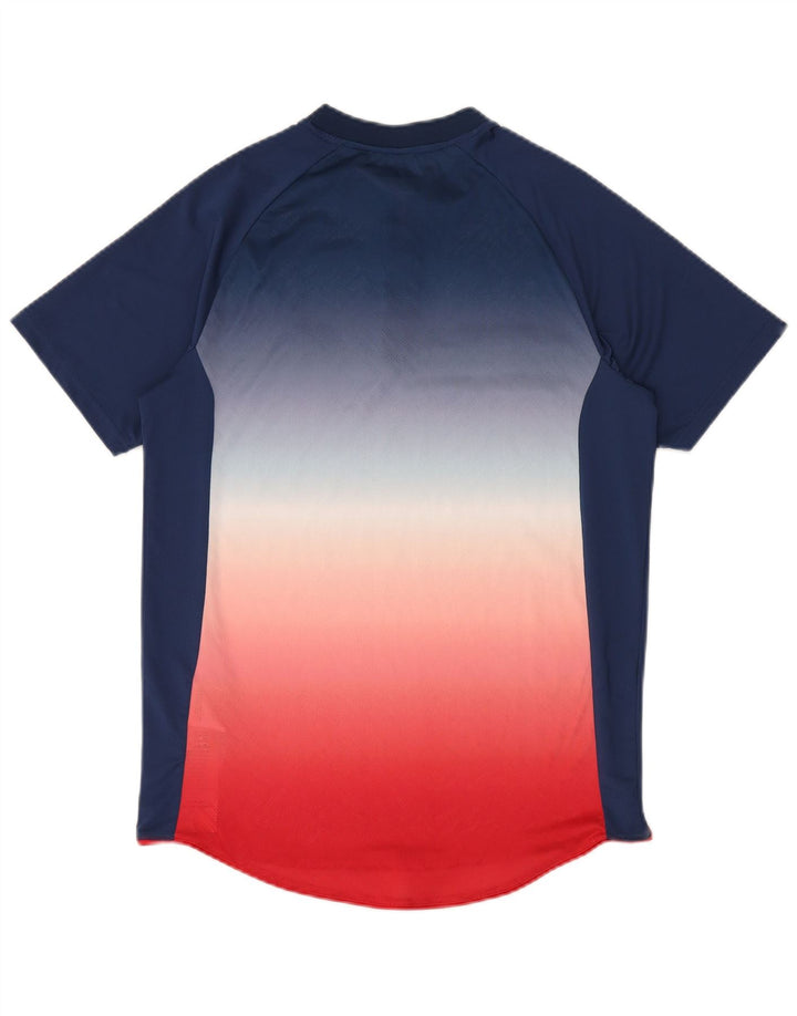 T-shirt męski Ellesse, mały, granatowy, z blokami kolorów, poliester