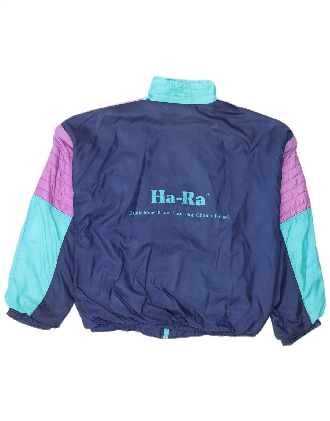 Męska kurtka dresowa VINTAGE z grafiką, średnia, wielobarwna, z blokami kolorów