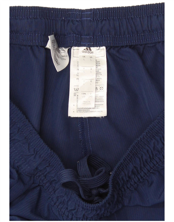 Męskie spodnie dresowe Adidas Aeroready, duże, granatowe, poliestrowe