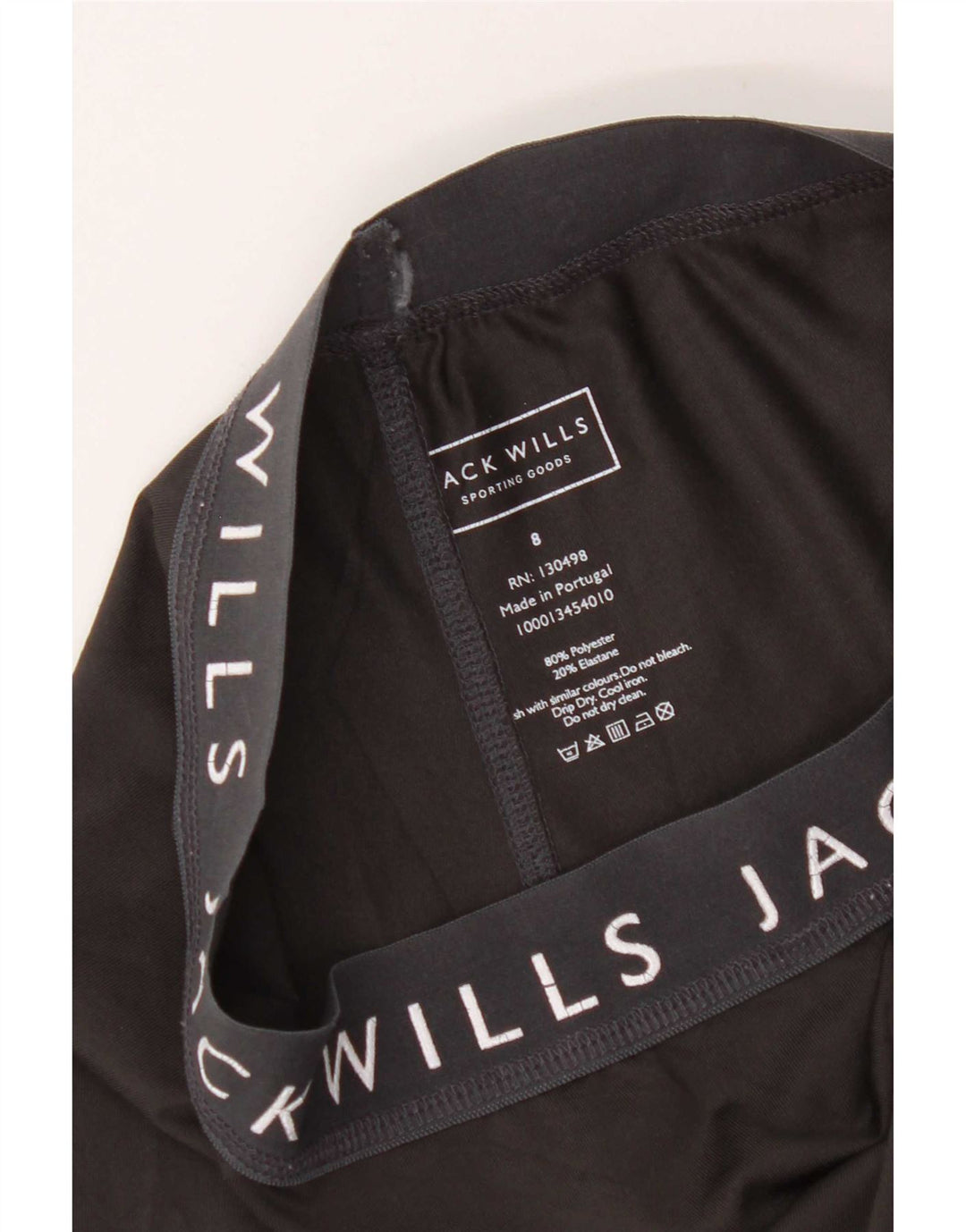 Damskie legginsy graficzne Jack Wills UK 8, małe, czarne, poliestrowe