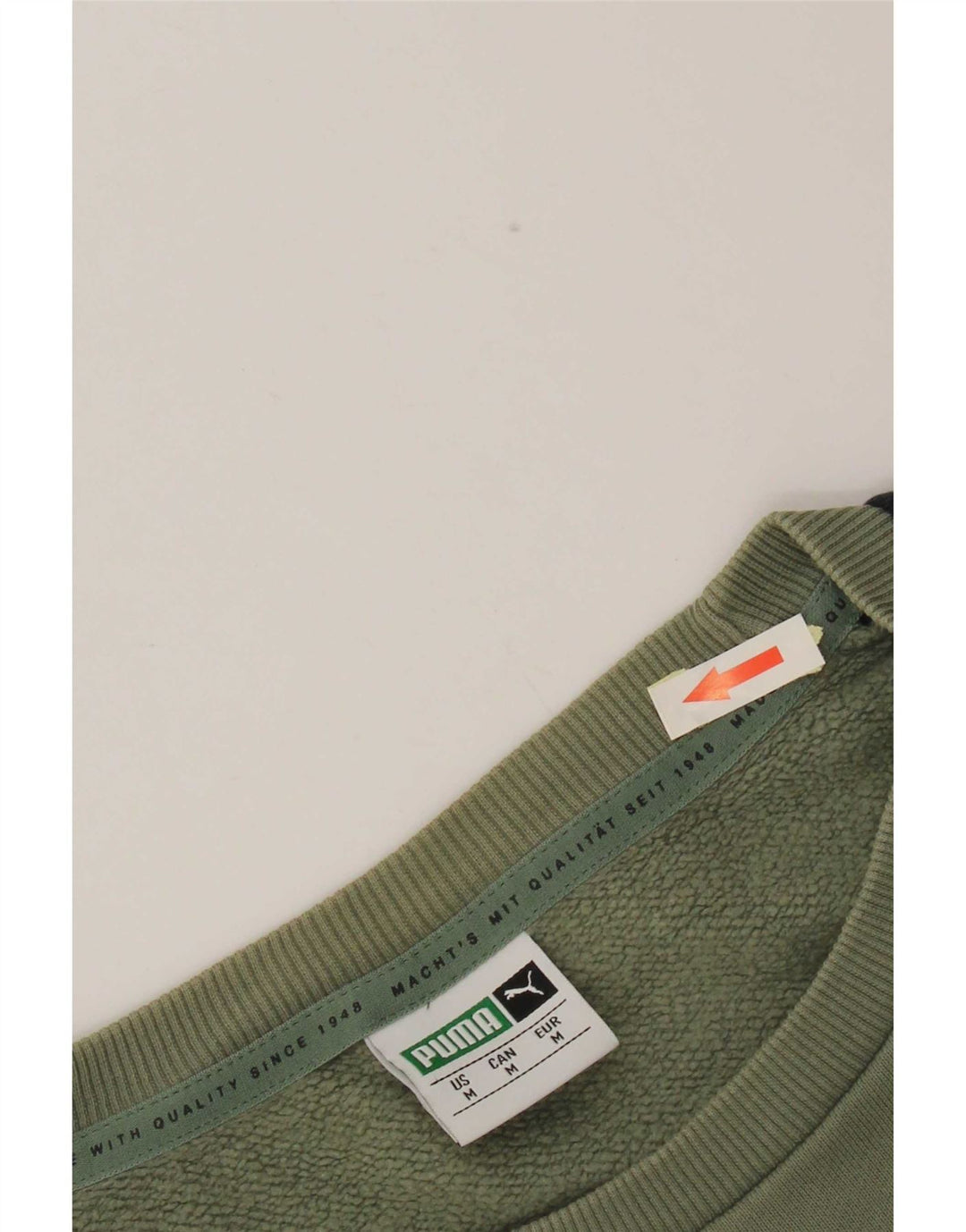 Męska bluza Puma Sweter Średniozielony, bawełniany blok kolorów