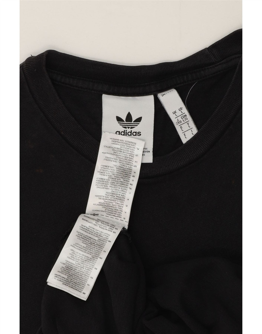 Adidas Męski T-shirt Top Duży Czarny Bawełniany