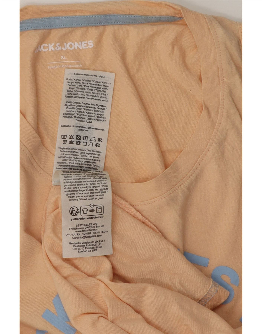 Męska kamizelka z grafiką Jack & Jones XL, beżowa, bawełniana
