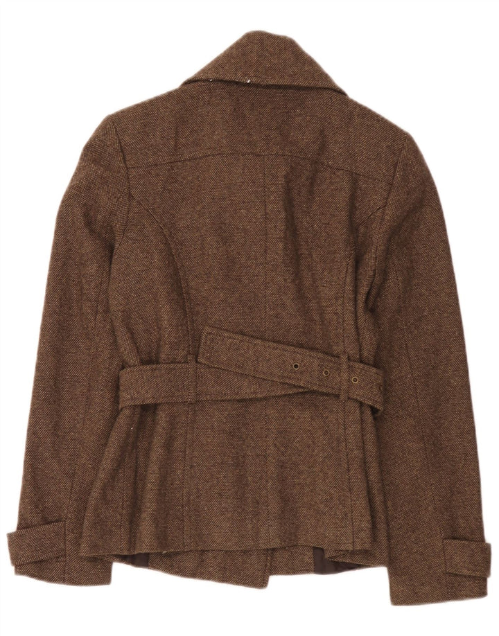 Płaszcz damski Zara Pea Coat UK 12, średni brązowy poliester