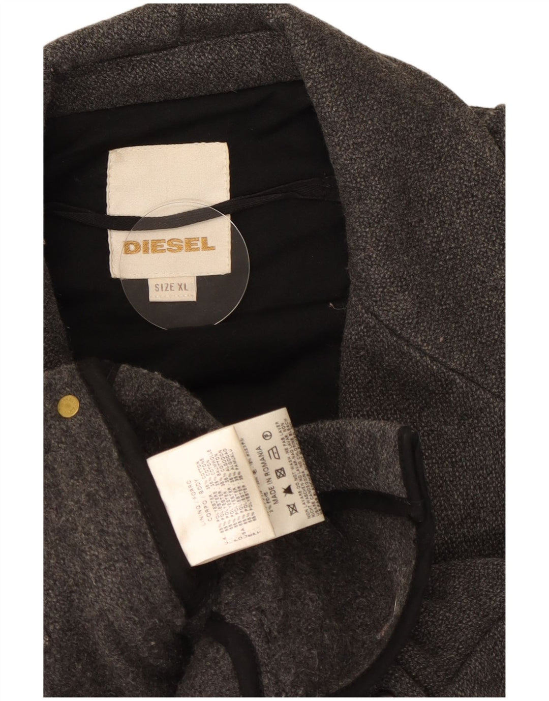 Męska kurtka wojskowa Diesel UK 42 XL, szary poliester
