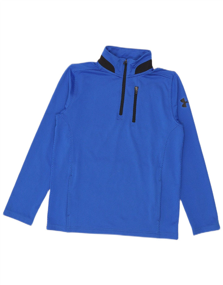 Chłopięcy dres Under Armour z pulowerem, 7-8 lat, mały, niebieski, z blokami kolorów