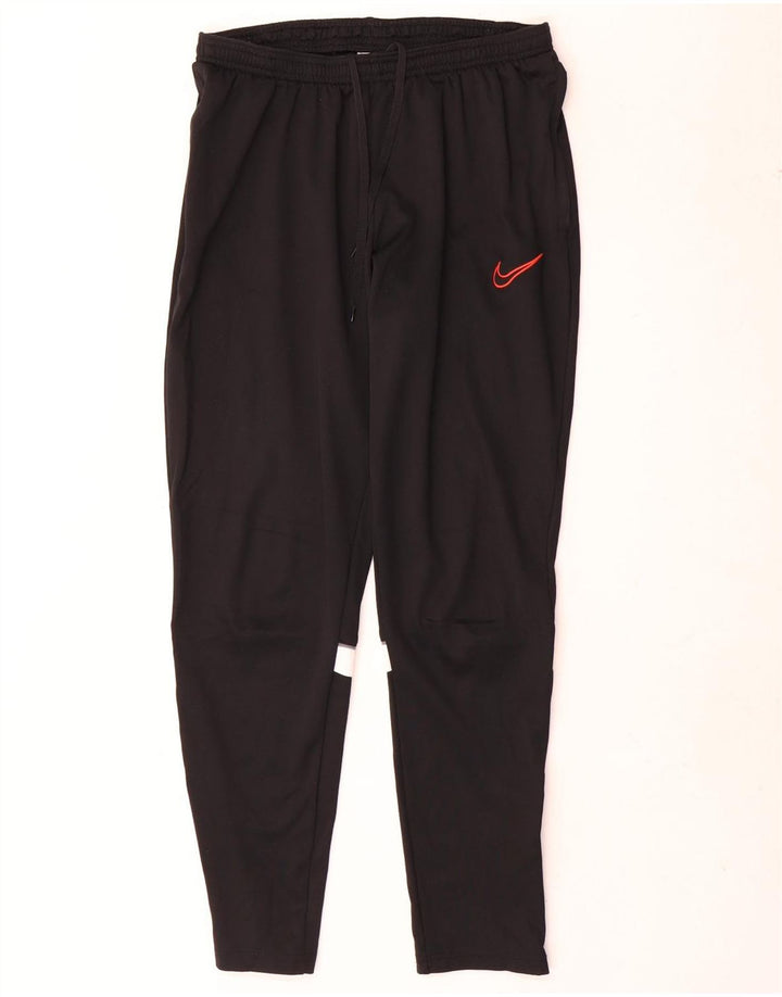 Męskie spodnie dresowe Nike Dri Fit, duży czarny poliester z blokami kolorów