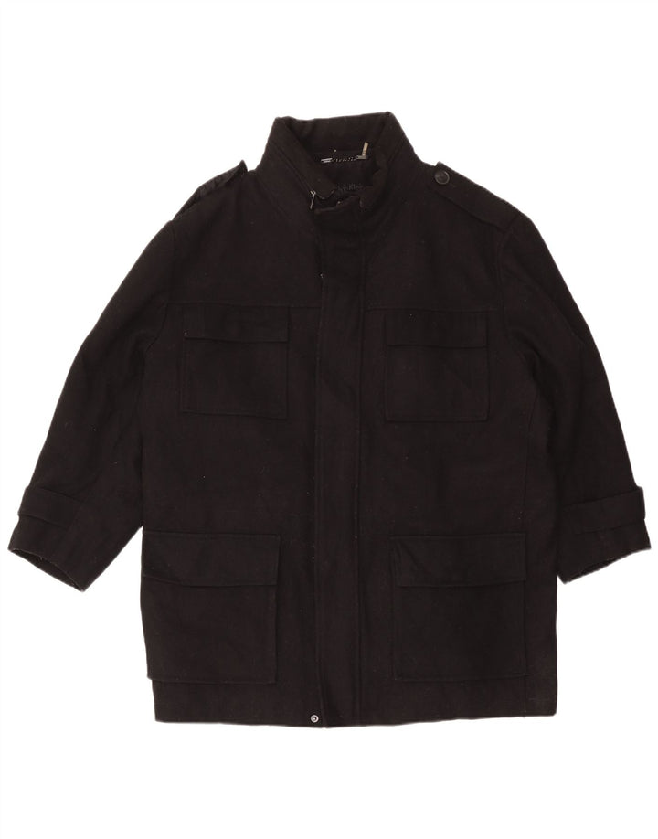 Męska kurtka wojskowa Calvin Klein UK 42 XL, czarna wełna