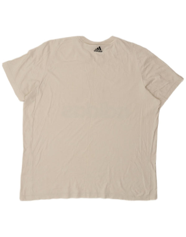 Męska koszulka graficzna Adidas Top 2XL Off White