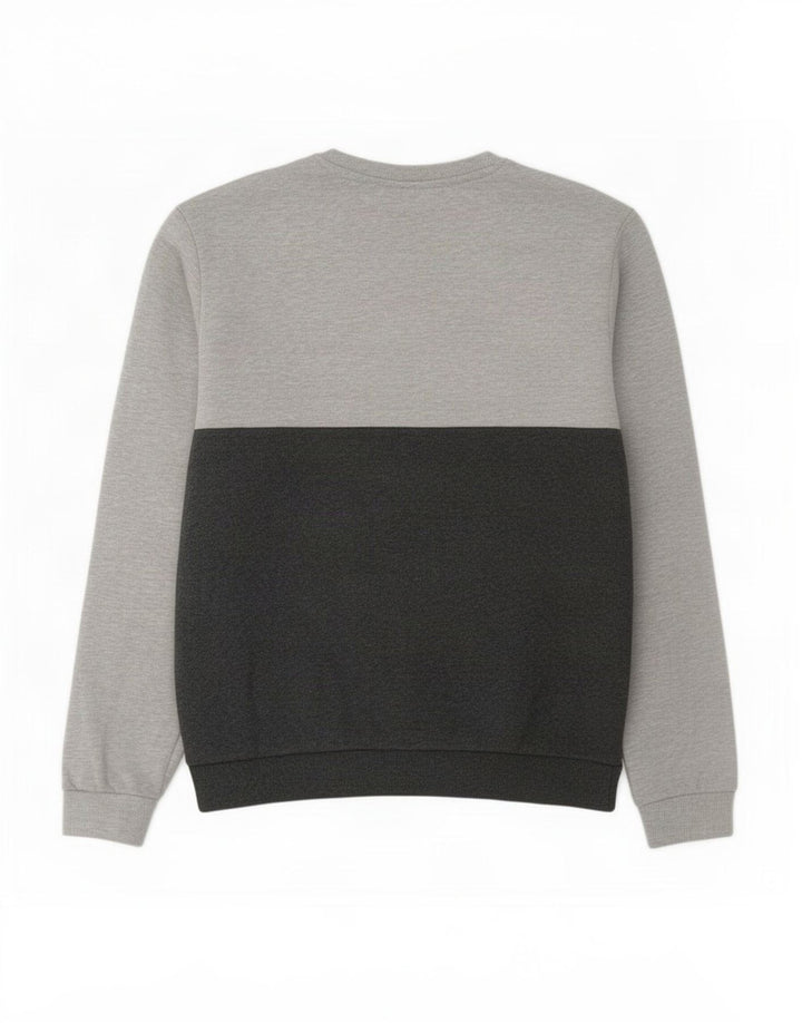 Bluza męska Fila, duża, szara, bawełniana w bloki kolorów