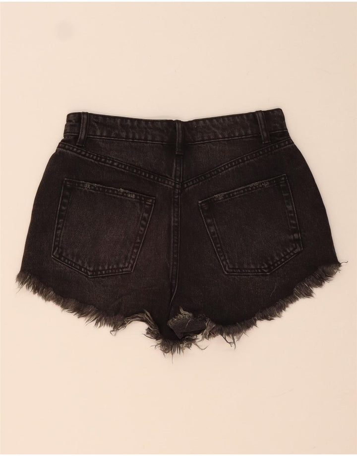 Damskie spodenki jeansowe ZARA w trudnej sytuacji EU 34 2XS W24 czarne
