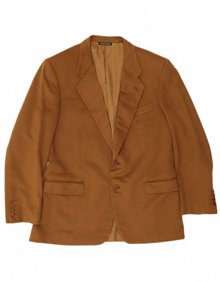 Męska marynarka zapinana na 2 guziki Pal Zileri IT 50, duży, beżowy kaszmir