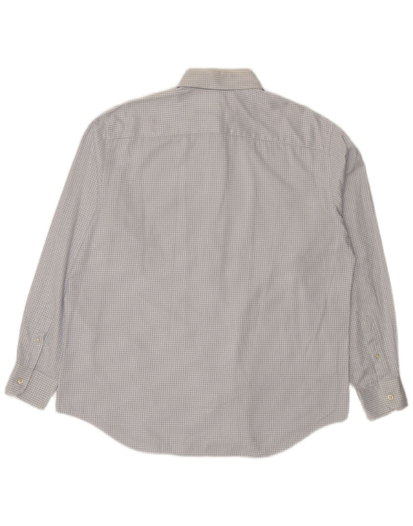 Męska koszula flanelowa Pierre Cardin, rozmiar 43 XL, bawełniana w białą kratę