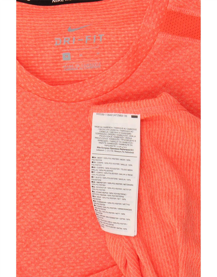 Męska koszulka Nike Dri Fit Top, średni pomarańczowy poliester