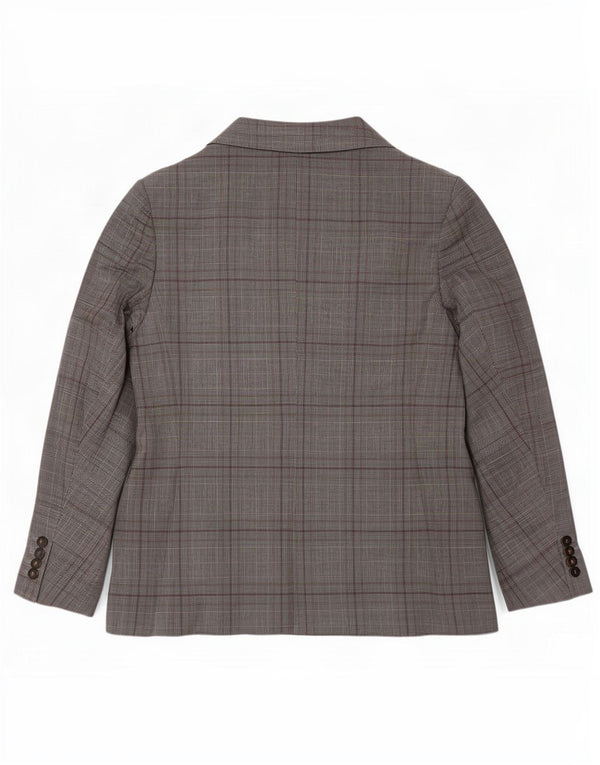 Marks & Spencer Damska marynarka o dopasowanym kroju UK 24 4XL Szara kratka