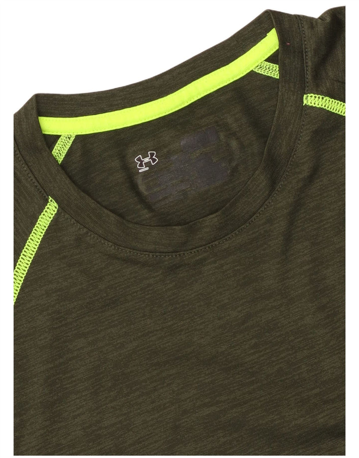 Męski T-shirt UNDER ARMOUR, duży, w kolorze khaki, nakrapiany