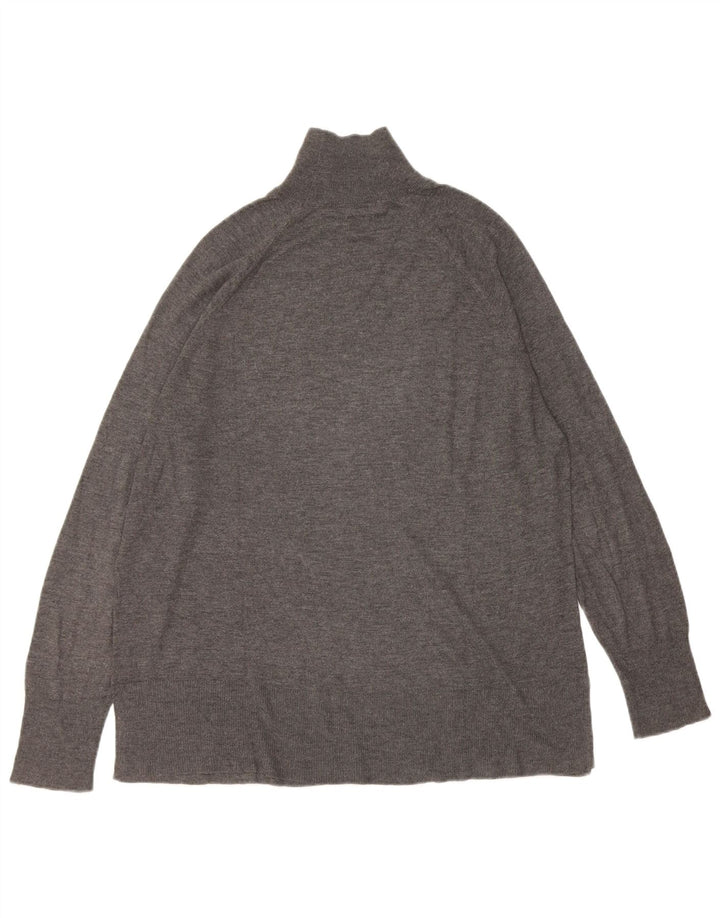 Męski sweter z golfem Zara Średni szary, wiskoza