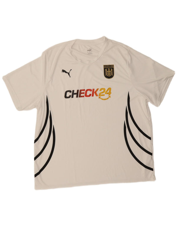 Męska koszulka Puma Deutshland z grafiką, 3XL, biały poliester