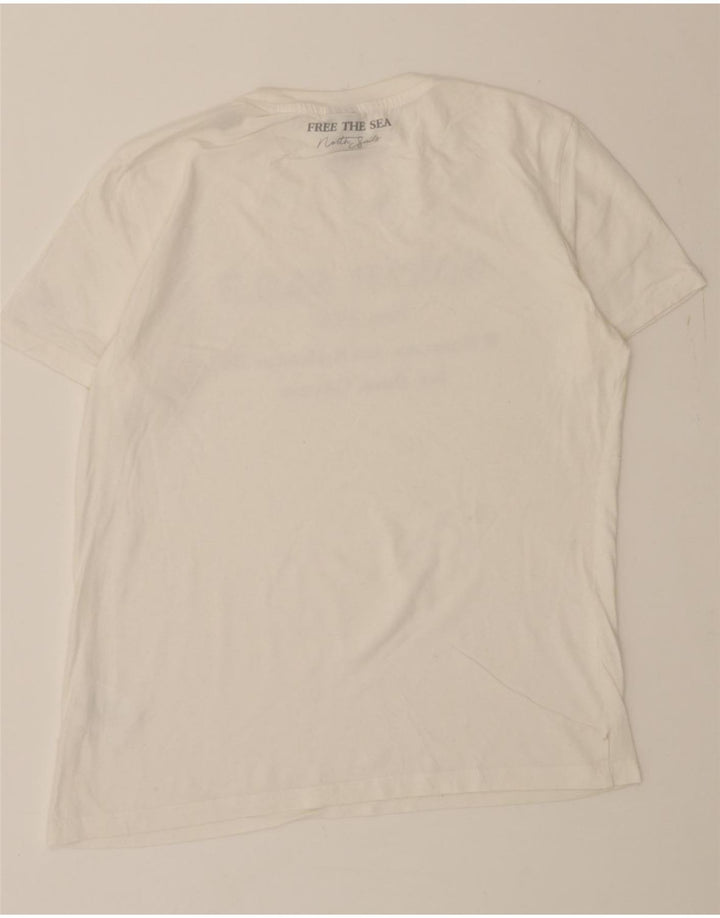 NORTH SAILS Mens Graphic T-Shirt Top XS White Cotton Vintage North Sails and Second-Hand North Sails from Messina Hembry 