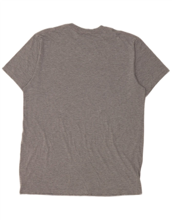 Męski T-shirt z grafiką Levi's, duży, szary, z bawełny w plamki
