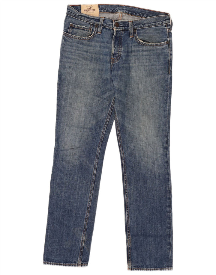 Męskie jeansy slim fit Hollister W32 L32 Niebieskie bawełniane