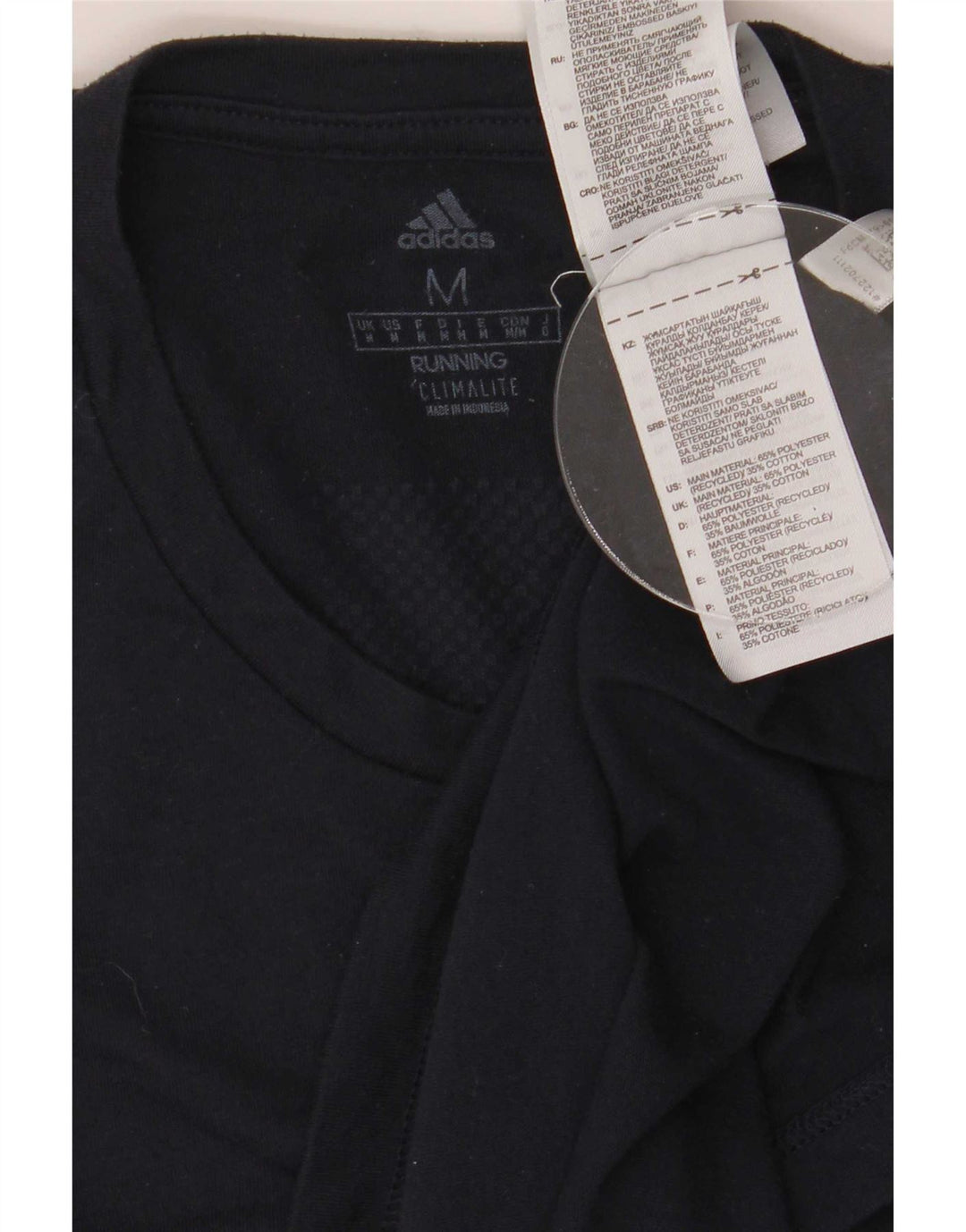 Adidas Męska koszulka Climalite Top Medium Granatowy Poliester
