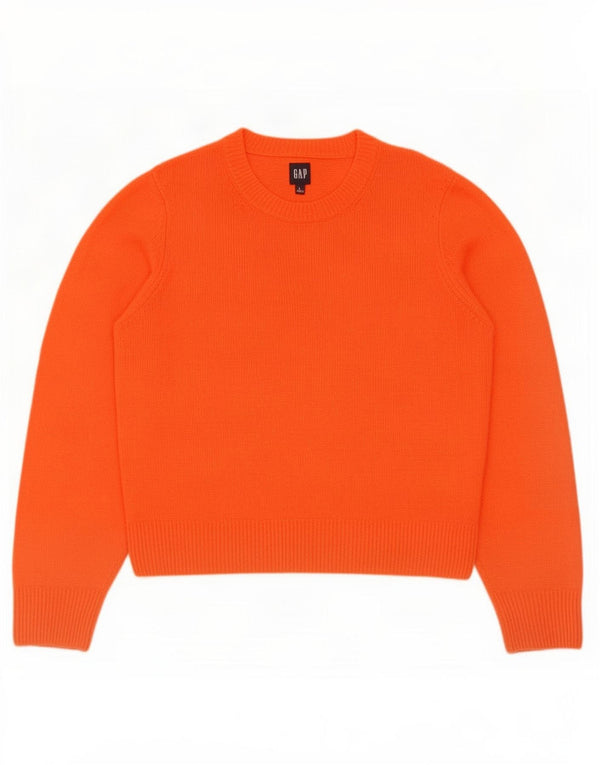 Damski sweter oversize Gap z okrągłym dekoltem, UK 16, duży, pomarańczowy, bawełniany