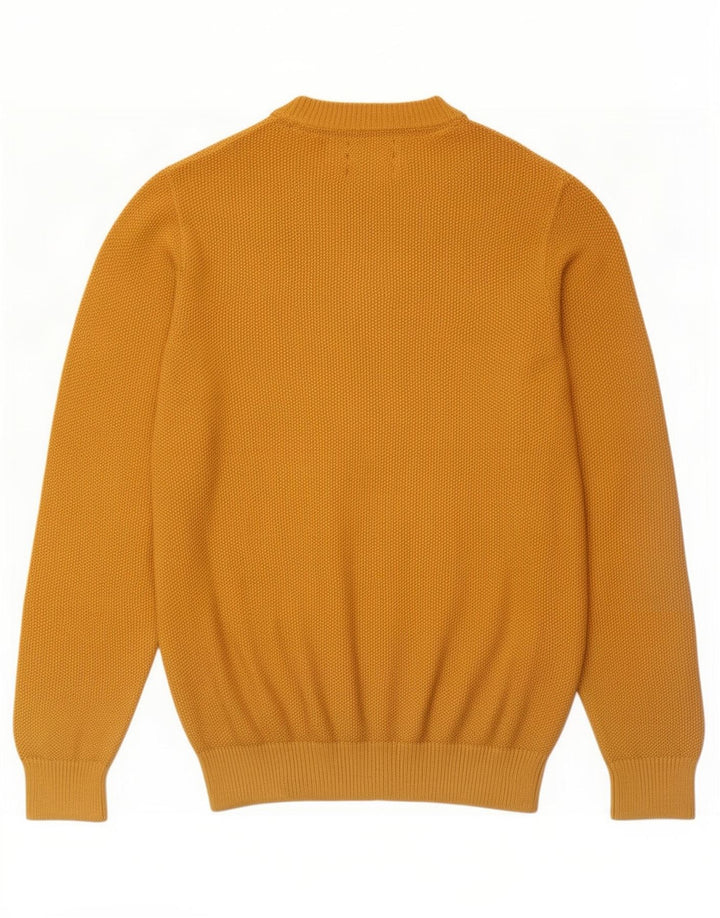 Męski sweter Marks & Spencer Blue Harbor z okrągłym dekoltem, średniożółty