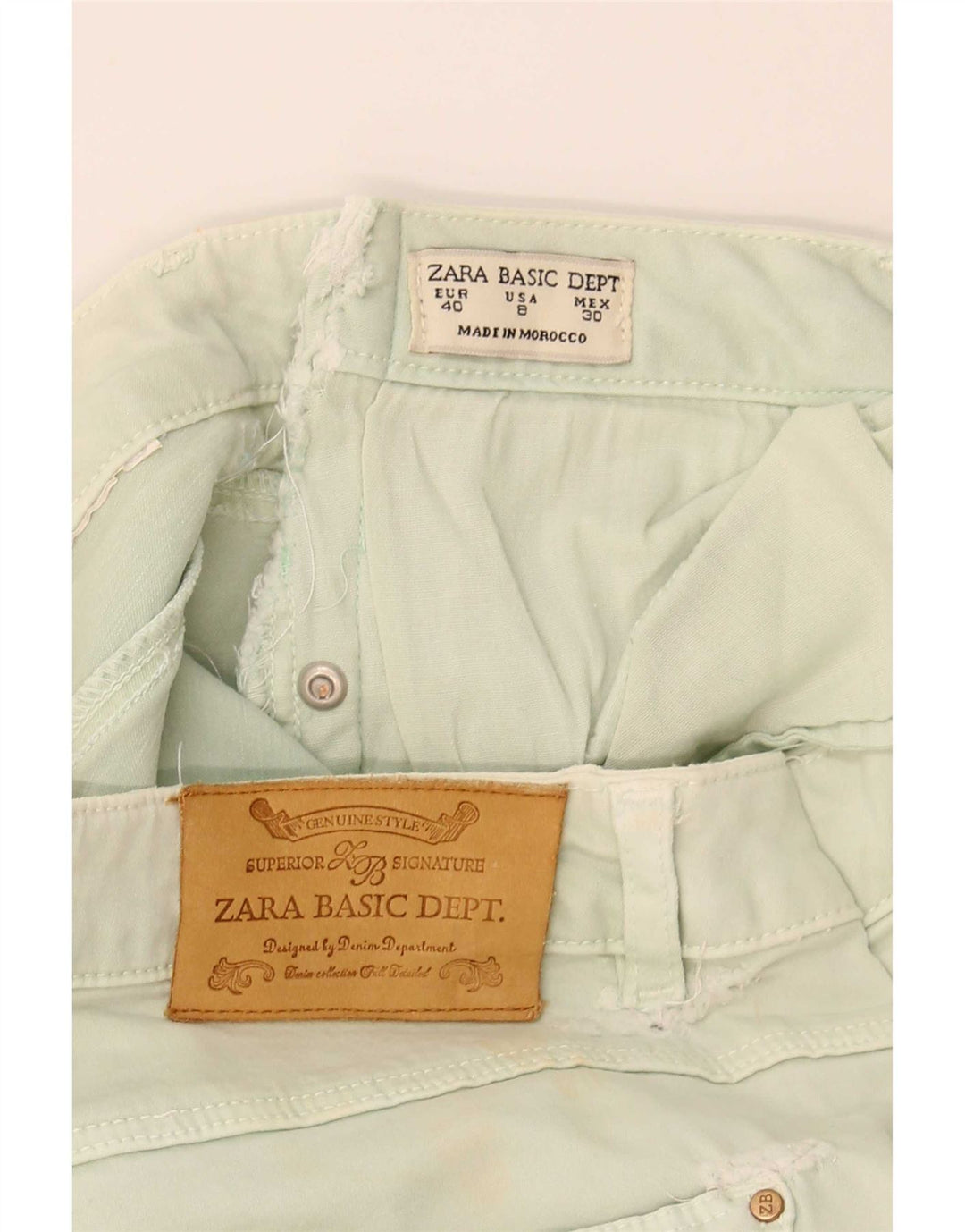 Damskie jeansy Skinny Zara EU 40 Medium W30 L28 Zielone