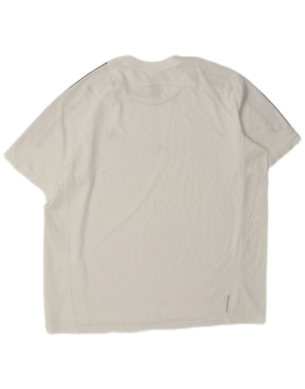 Adidas Męski T-shirt Climacool Top Duży Biały Poliester