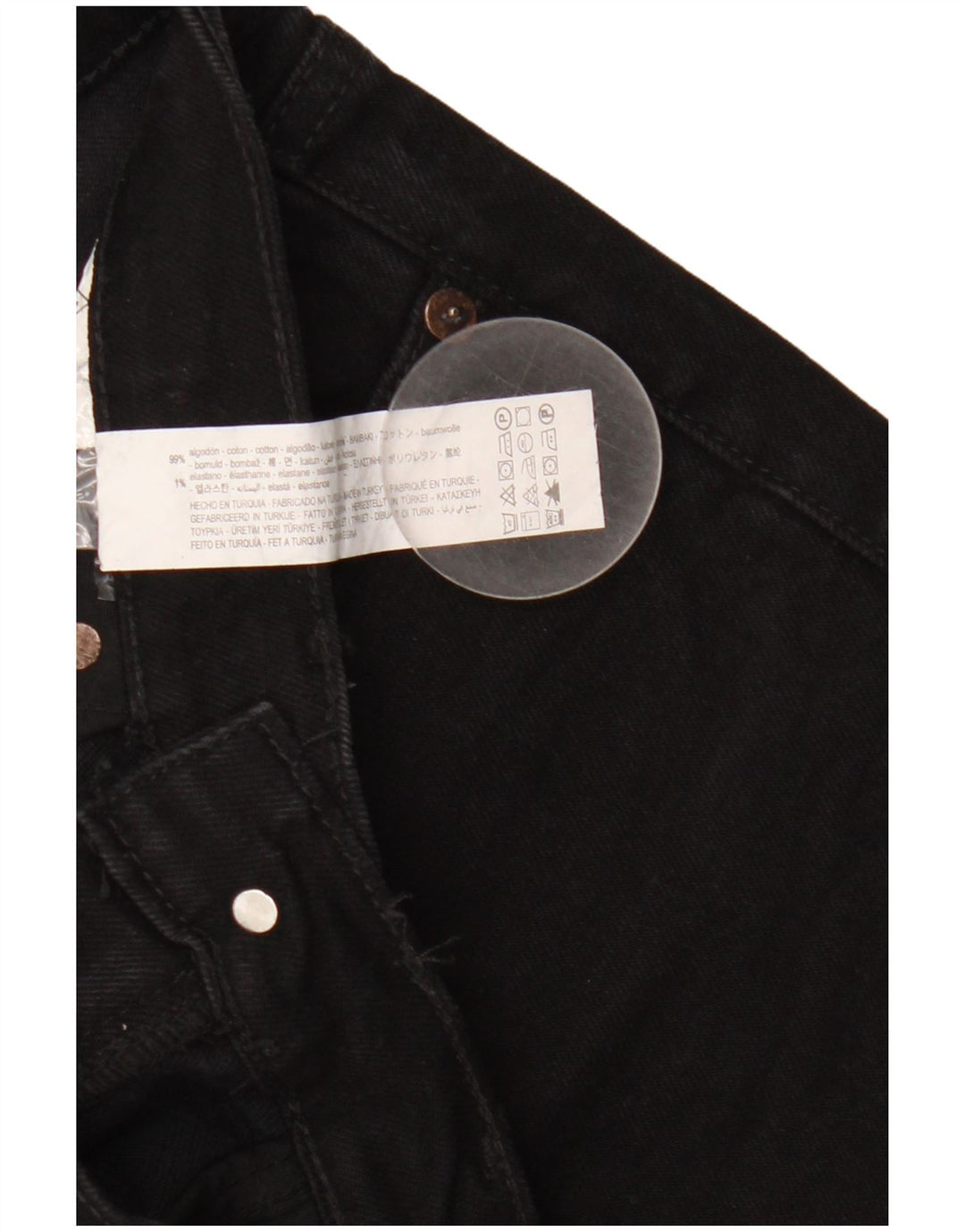 Damskie jeansy rozkloszowane Zara EU 34 2XS W24 L32 Czarne bawełniane