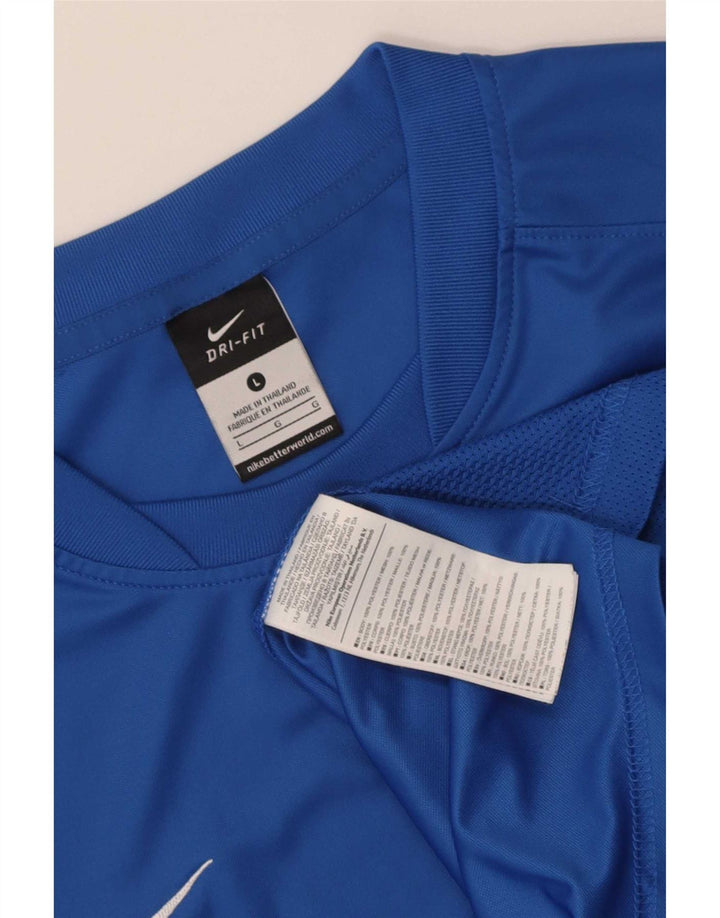 Męski T-shirt Nike Dri Fit, duży, niebieski, poliester