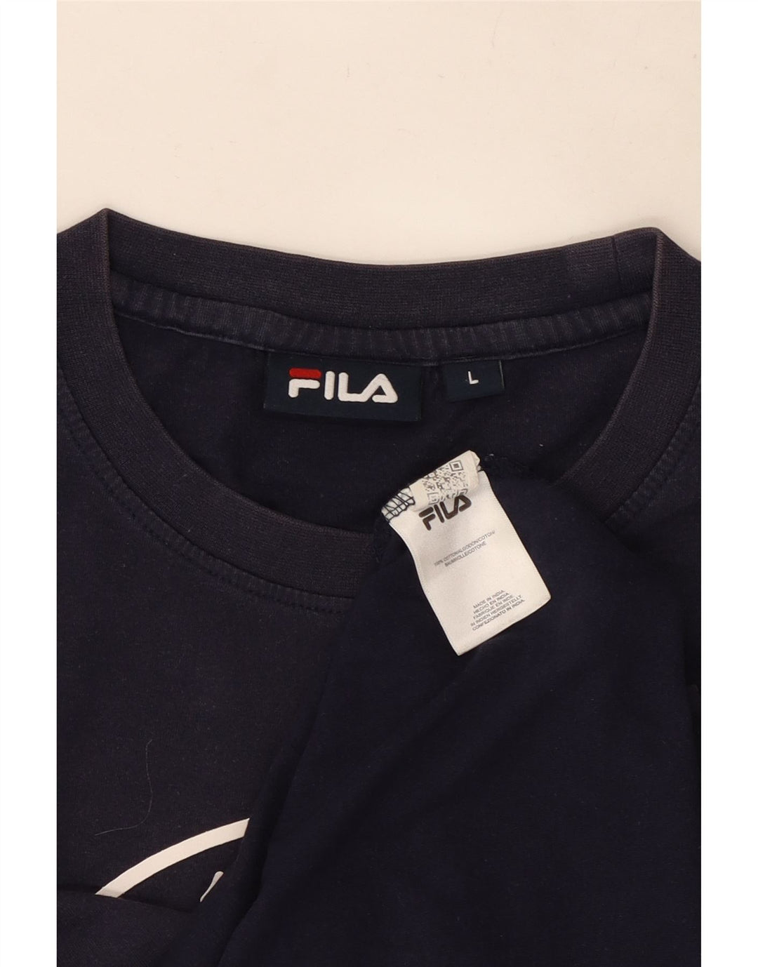 Męski T-shirt Fila z grafiką, duży, granatowy, bawełniany