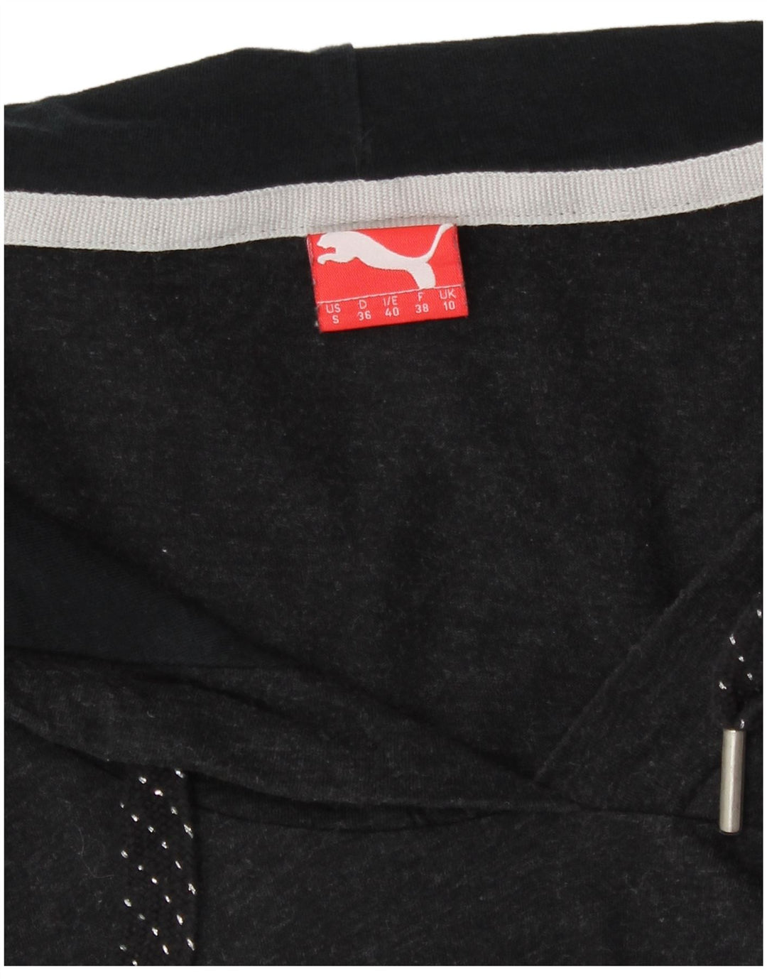 Damska bluza z kapturem oversize Puma z długim rękawem UK 10 Small Grey