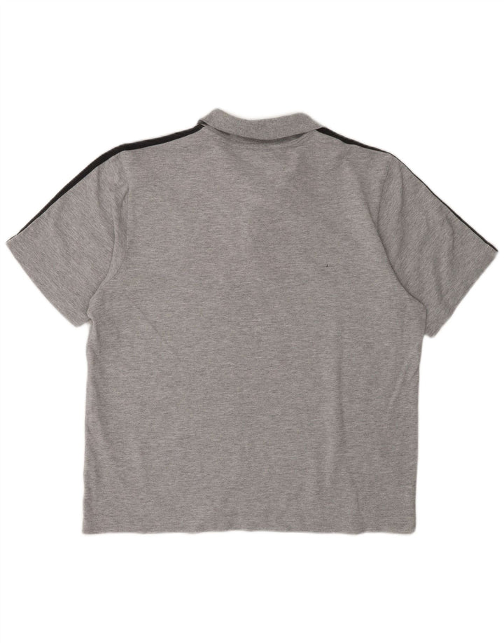 ADIDAS Mens Clima 365 Polo Shirt Large Grey Cotton