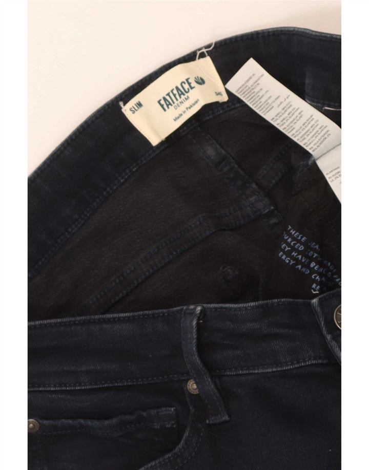 Męskie jeansy slim fit Fat Face W34 L29 Granatowa bawełna