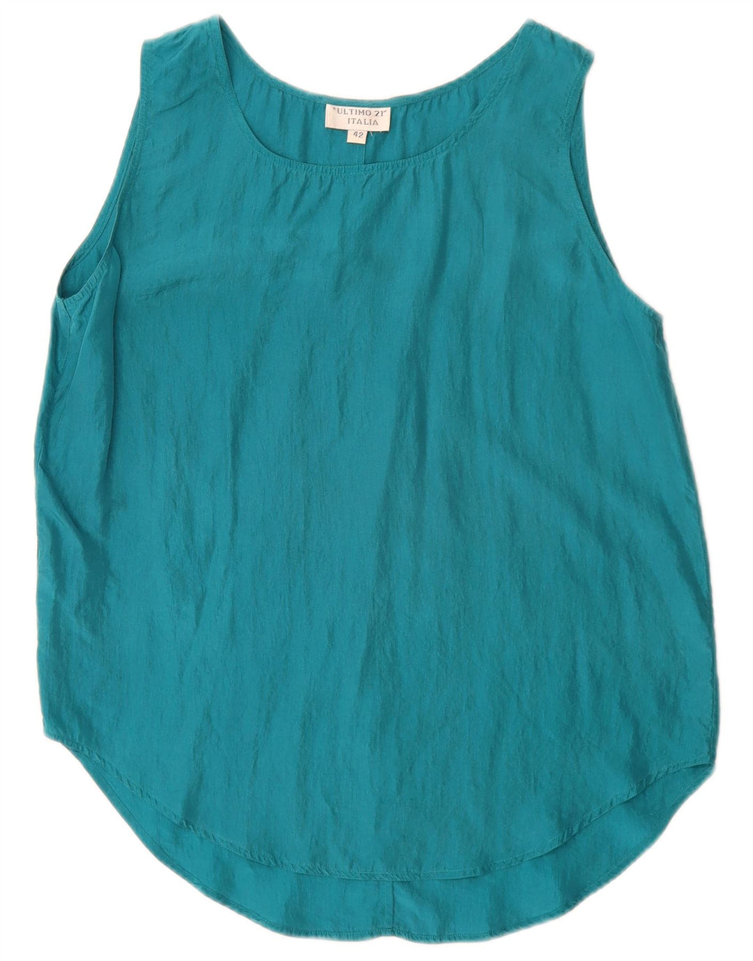 Damska bluzka bez rękawów Ultimo 21 IT 42 Średni niebieski jedwab